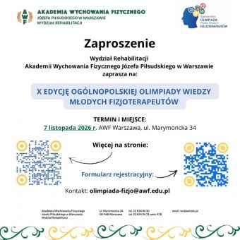 X Ogólnopolska Olimpiada Wiedzy Młodych Fizjoterapeutów